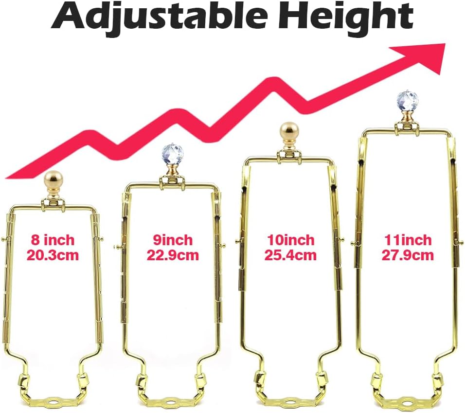 8 9 10 11 Inch Gold Lamp Harp Holder