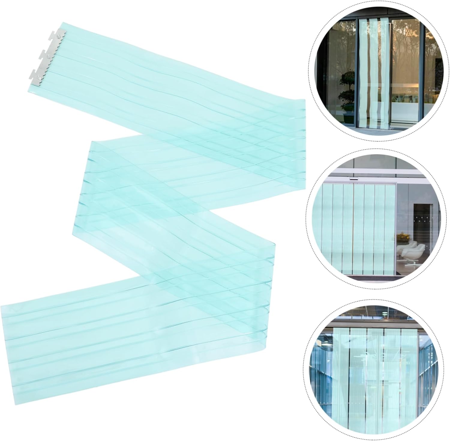 Ciieeo Semi Sheer PVC Strip Curtain for Classroom Shop and Freezer