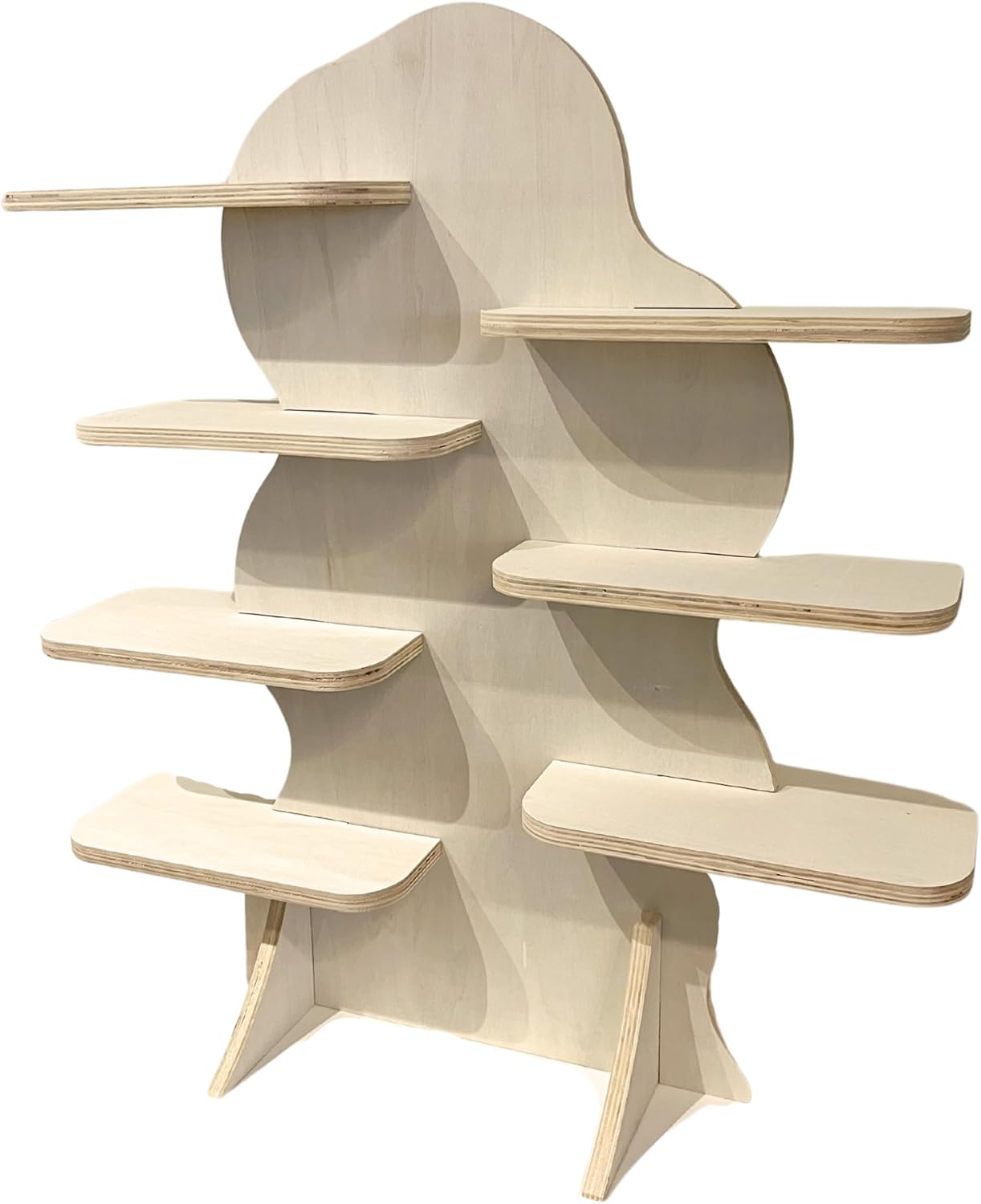 7-Tier Collapsible Wood Display Stand for Vendor Booths