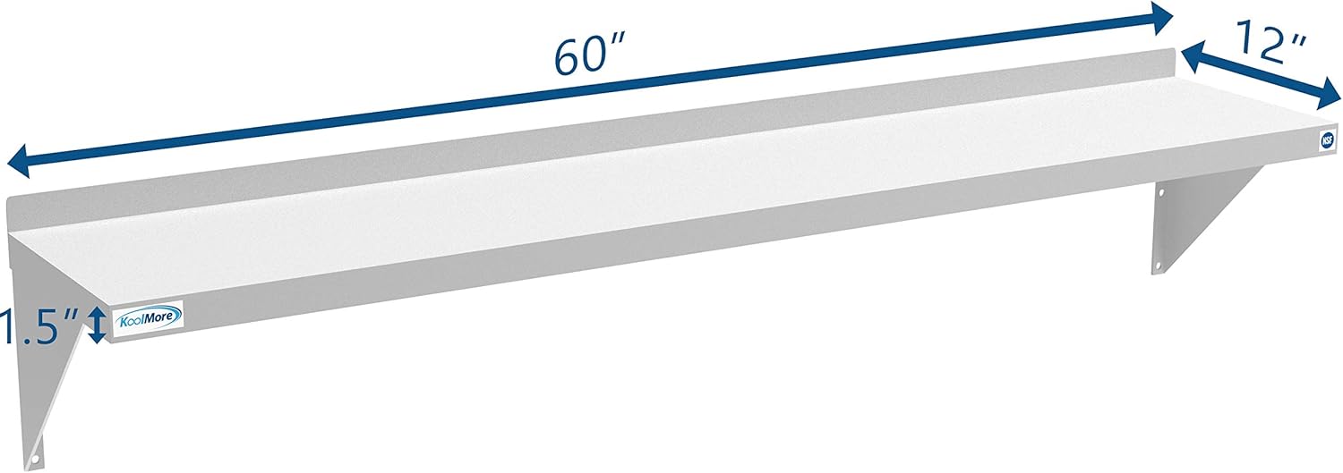 KoolMore WMSH-1260 NSF Stainless Steel Wall Mount Shelf