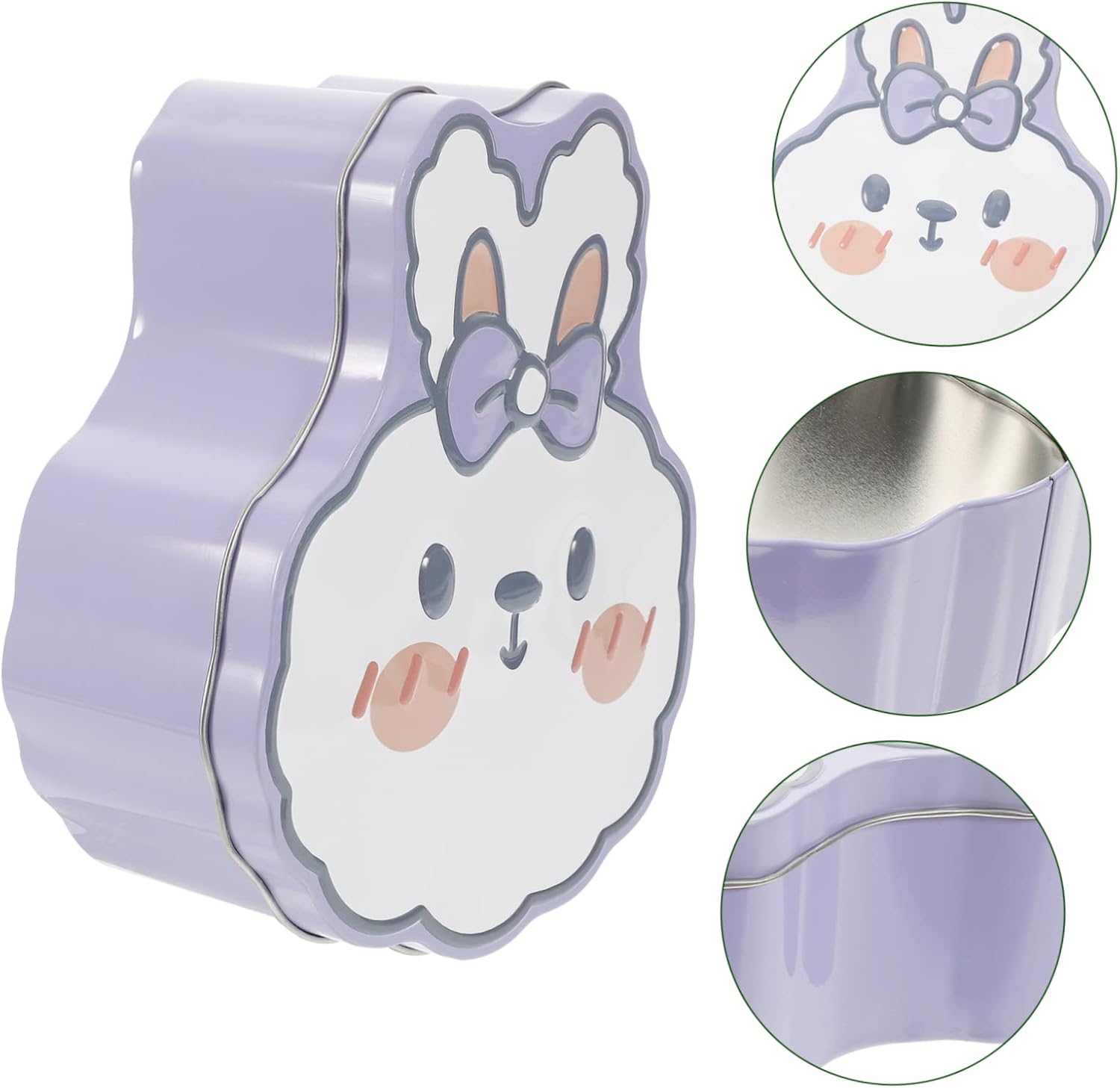 Rabbit Shaped Tinplate Candy Storage Box Multi Functional Party Favor Container