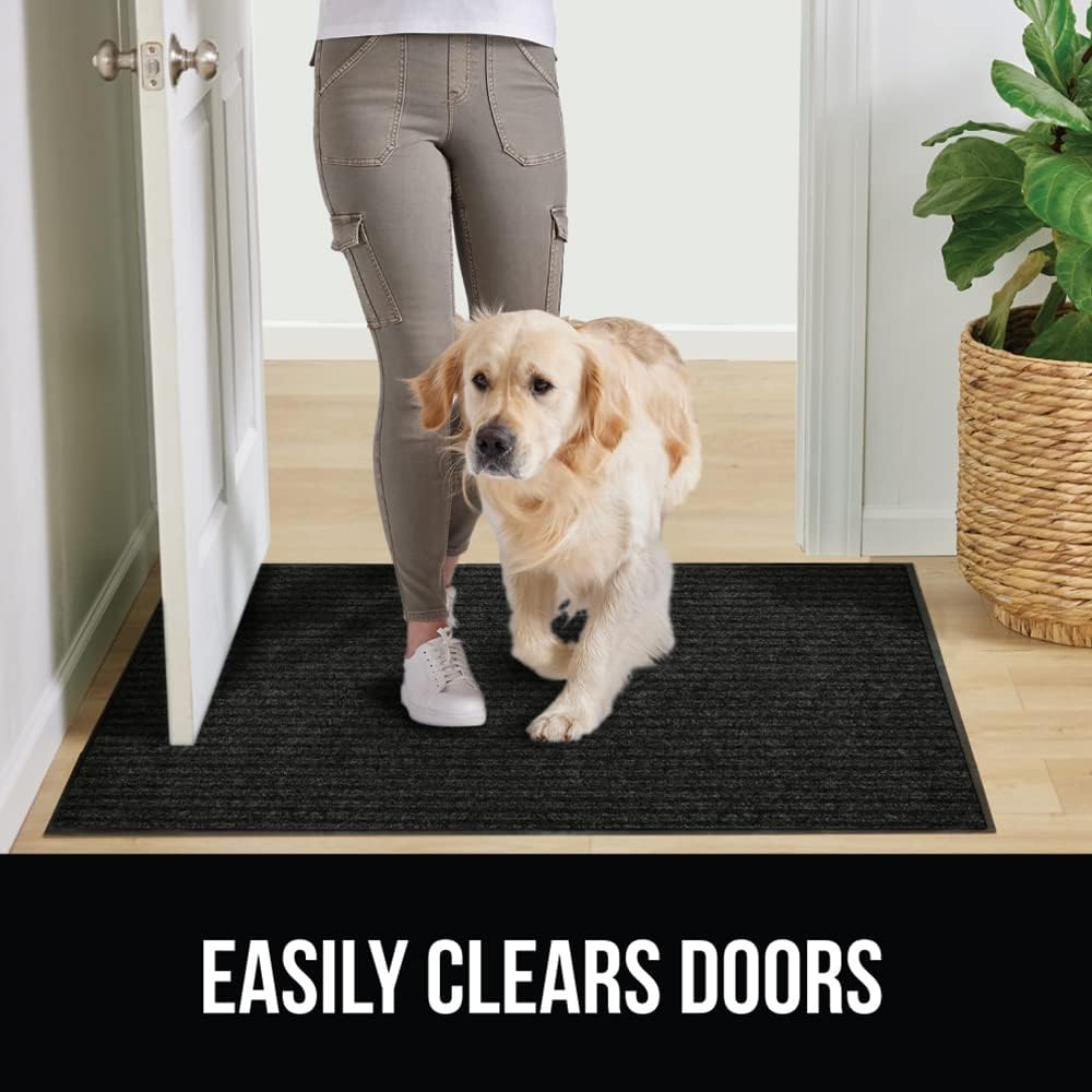 GORILLA GRIP Traffic Guard Door Mat 29x17 Jet Black