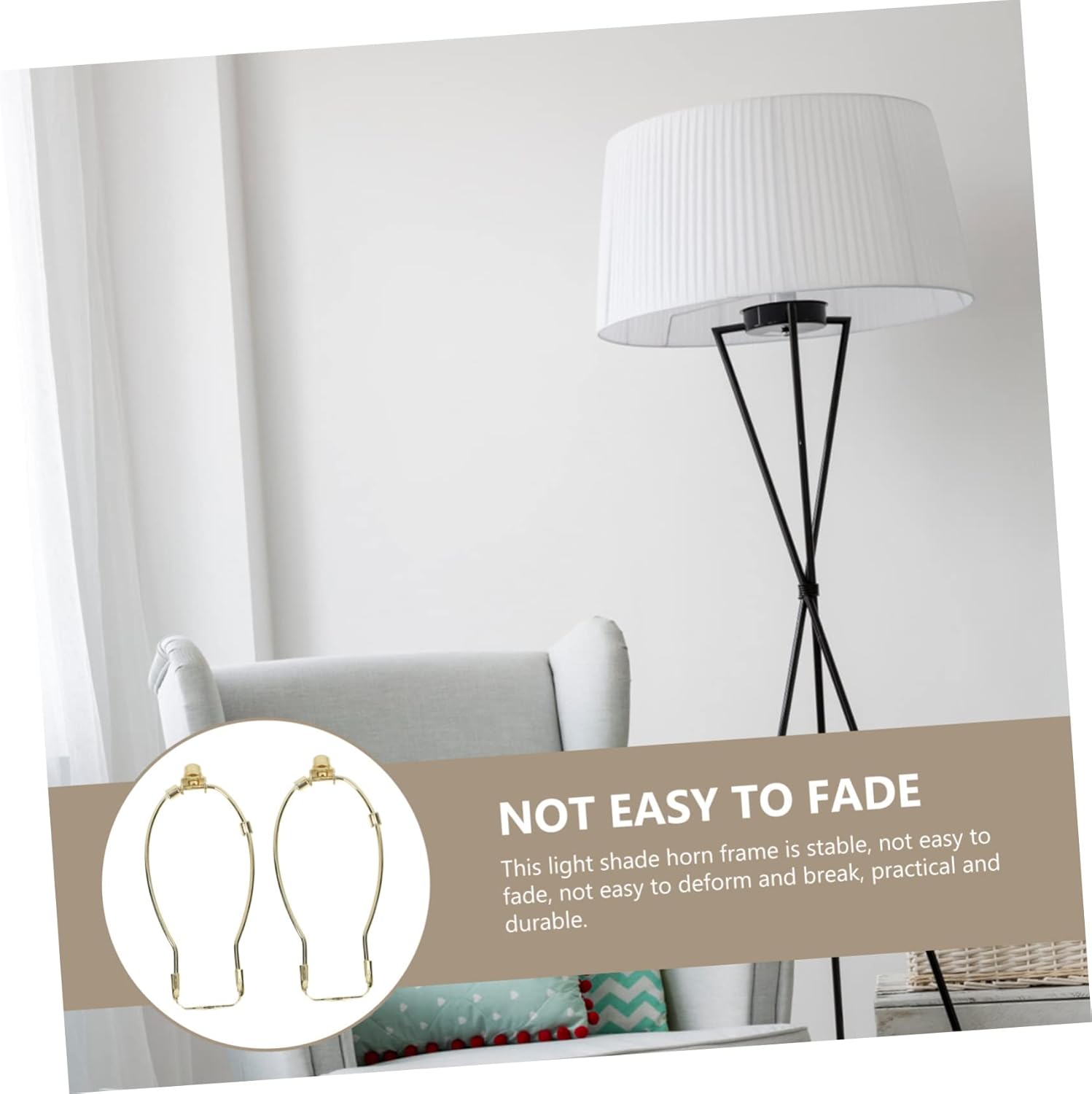 POPETPOP Vintage Brass Lampshade Holder Set