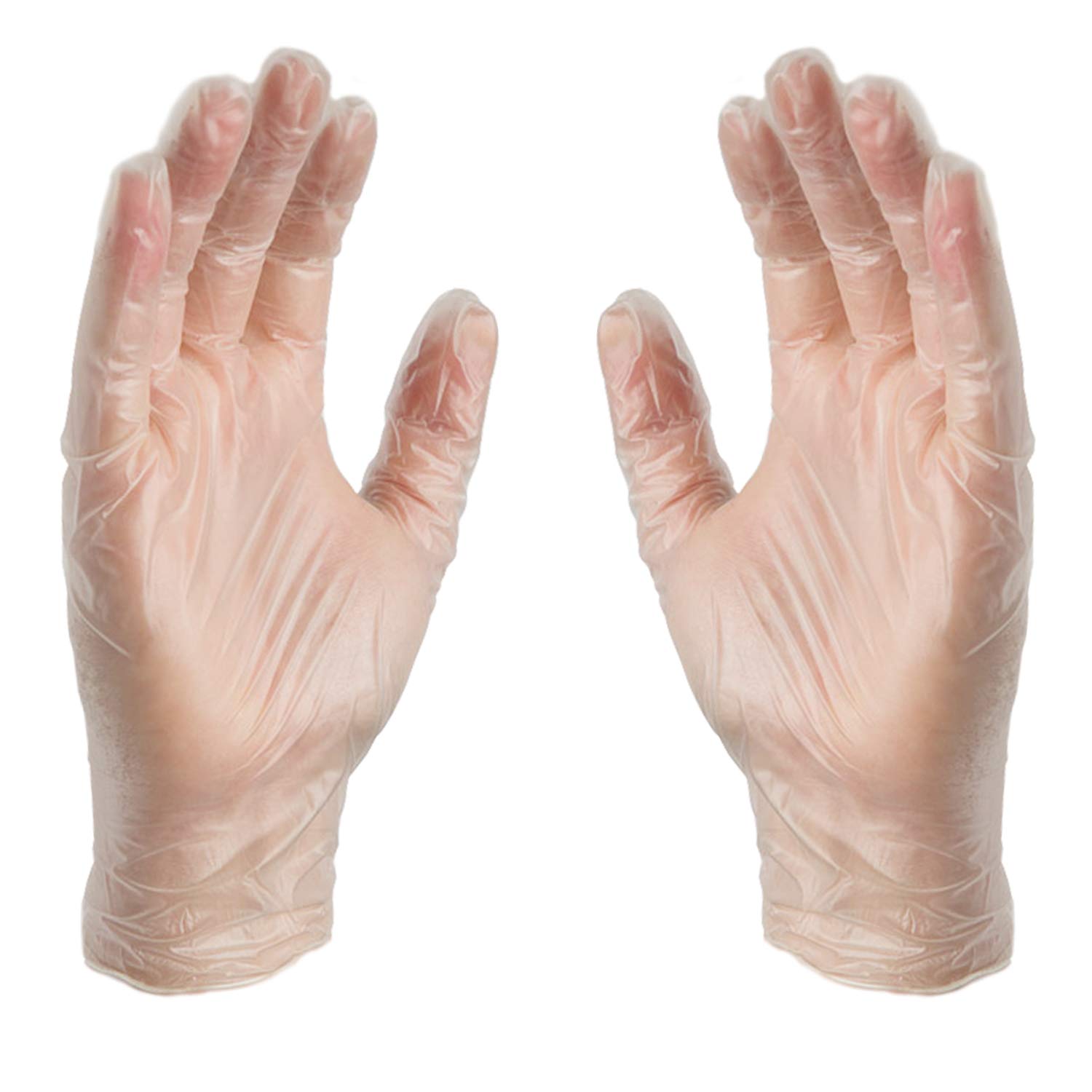 AMMEX Clear Vinyl Medical Gloves 3 Mil Case of 1000