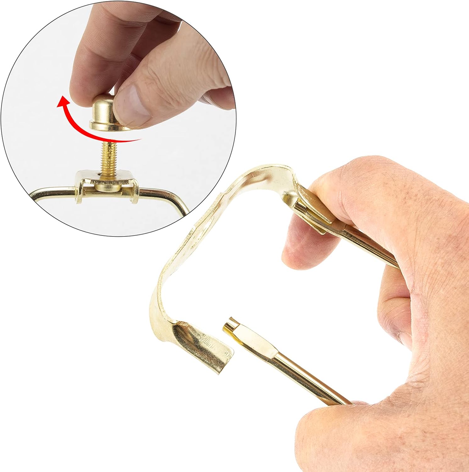 8 Inch Brass Lamp Harp Holder Set of 2