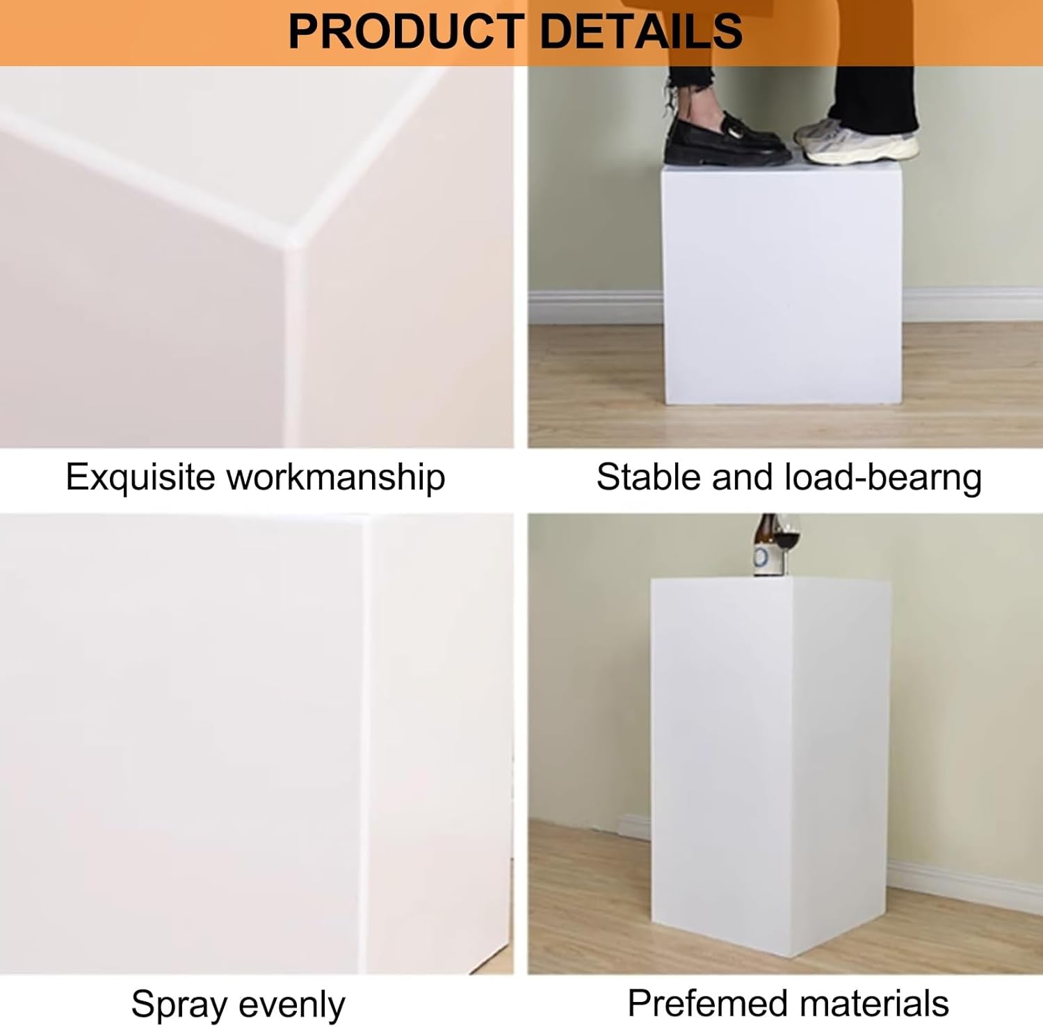 OMESDA Cube Display Pedestal Stands 40x40x80cm
