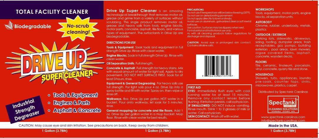 Drive Up Super Cleaner Concentrated Degreaser 1 Gallon