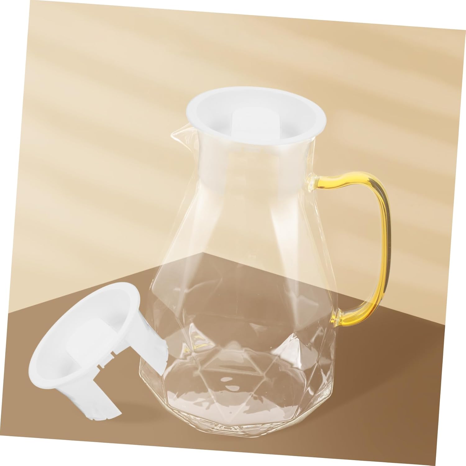 2pcs White Plastic Pitcher Lids Replacement Covers for Beverage Jugs