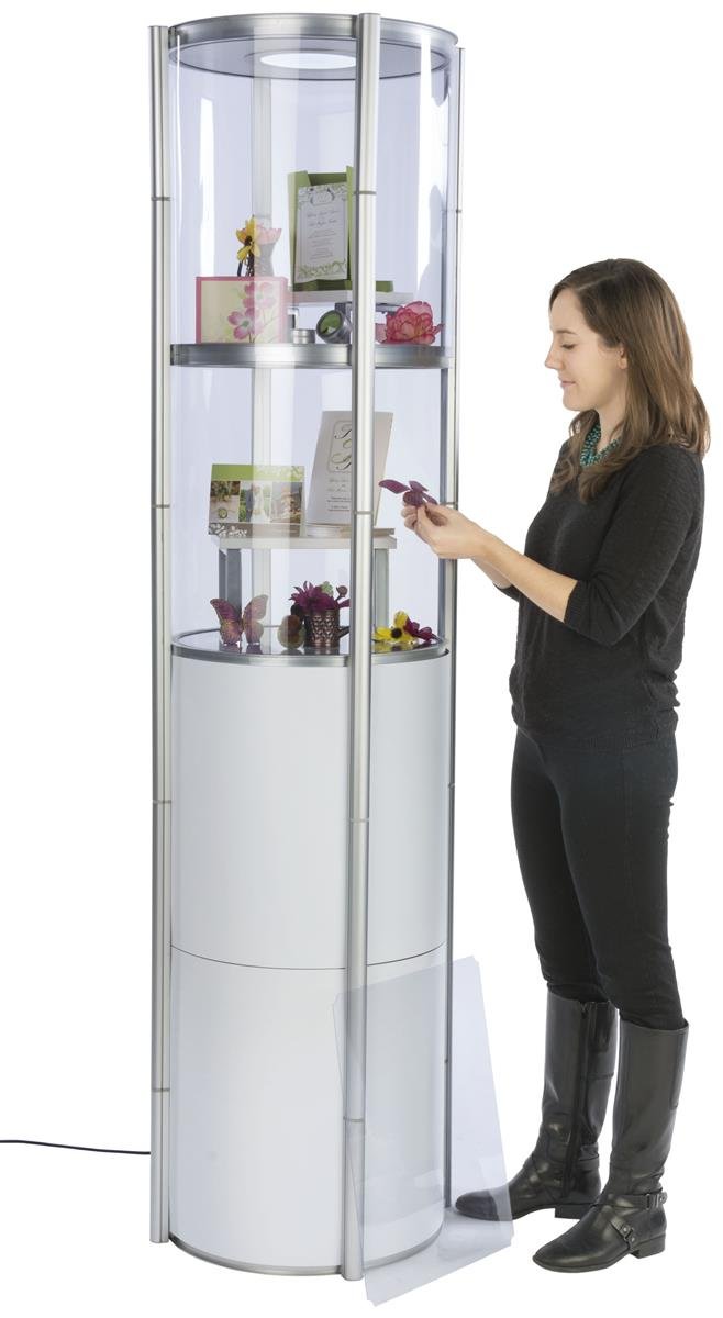 Displays2Go Round Twist Showcase