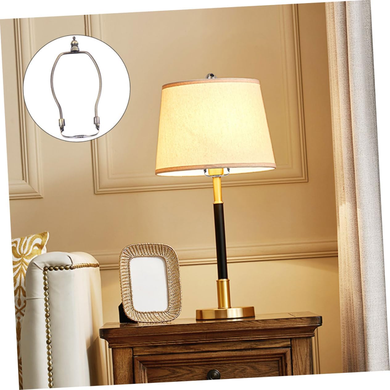 ERINGOGO 2pcs Sturdy Lamp Shade Harp Holders for Table Floor Lamps