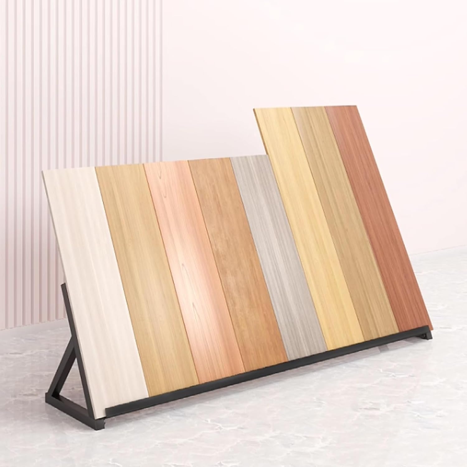 Quartz Stone Display Rack Black 160cm