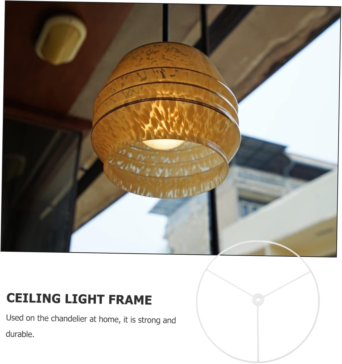 Vaguelly 2pcs Metal Lampshade Frame for DIY Lighting Projects
