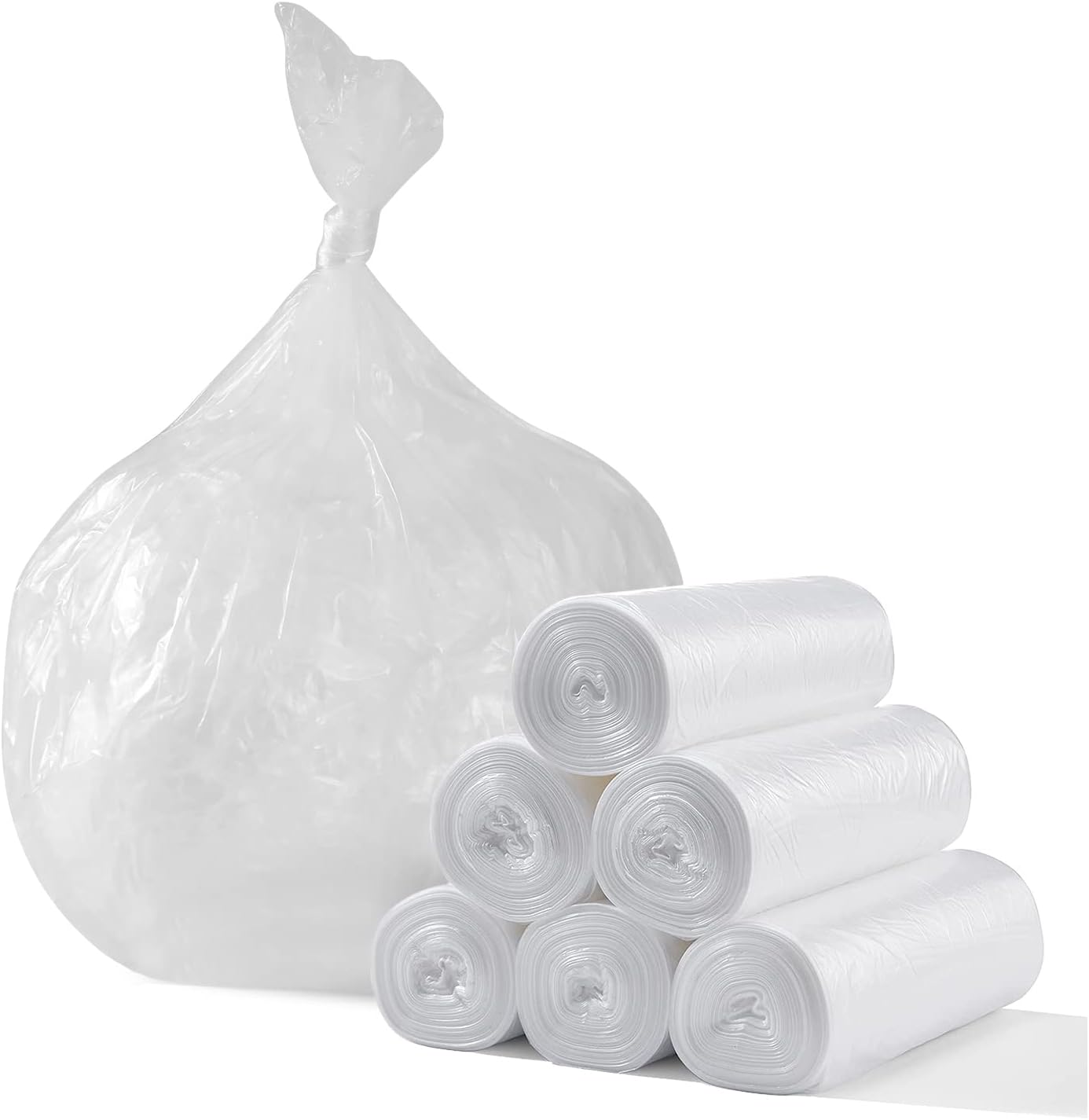 TYPLASTICS 45-48 Gallon Clear Trash Can Liners 200 Pack