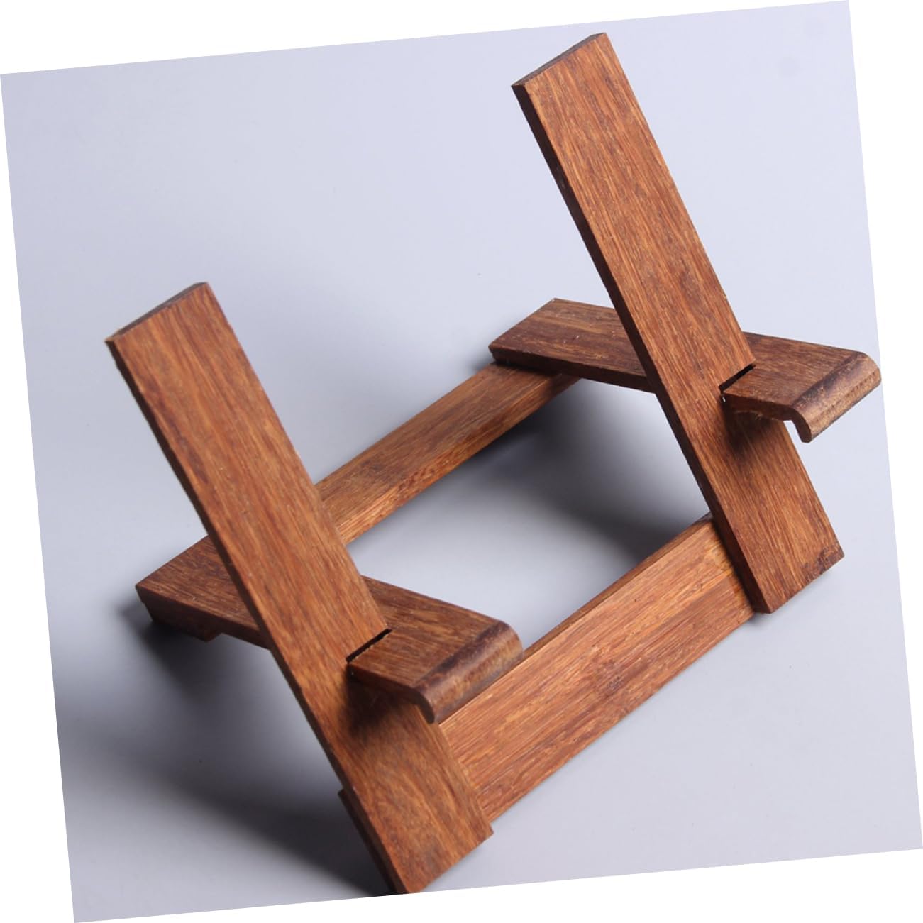 3-Tier Bamboo Tea Cake Holder Stand Adjustable Display Rack