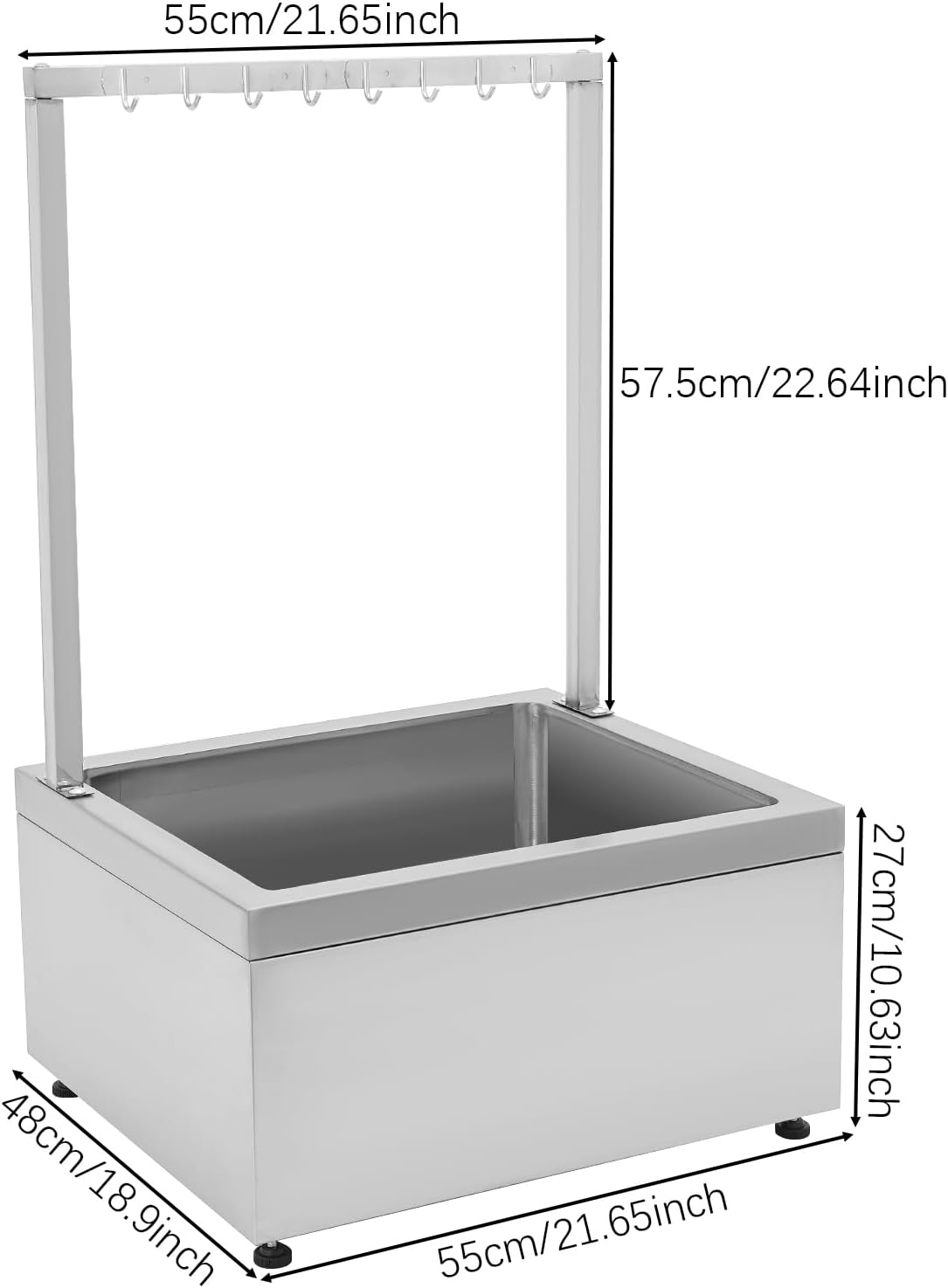 LOYALHEARTDY Stainless Steel Floor Mop Sink with Tool Rack