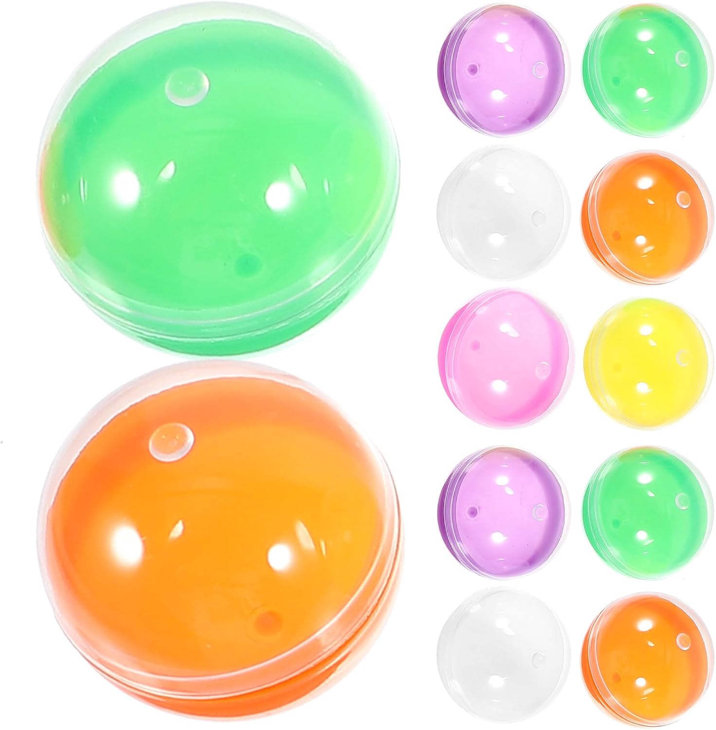 50pcs Vending Machine Refill Balls 45mm Transparent Plastic Fillable Capsules