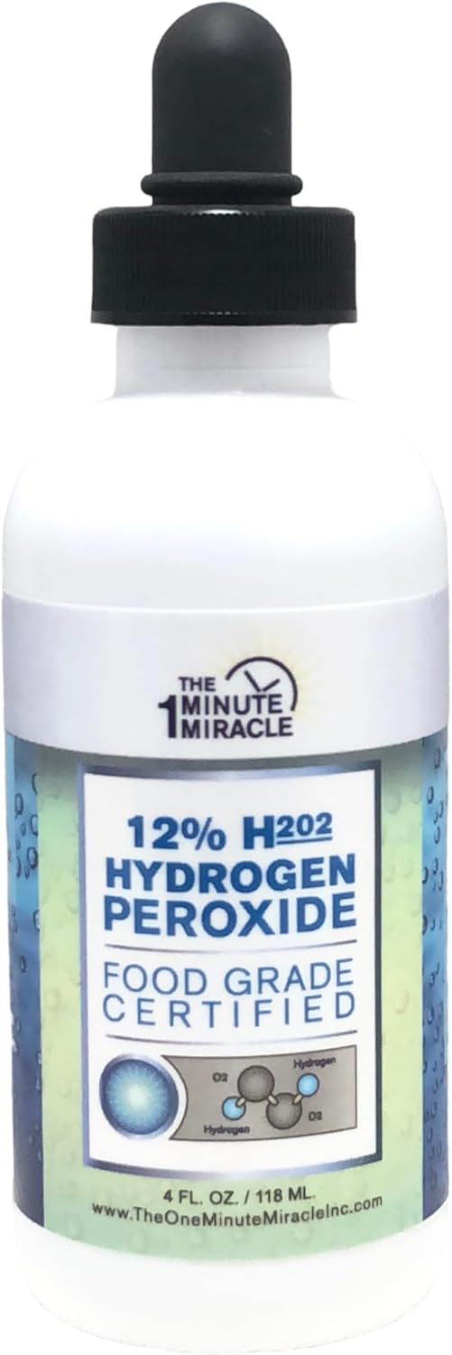 The One Minute Miracle 12 Food Grade Hydrogen Peroxide 4 oz