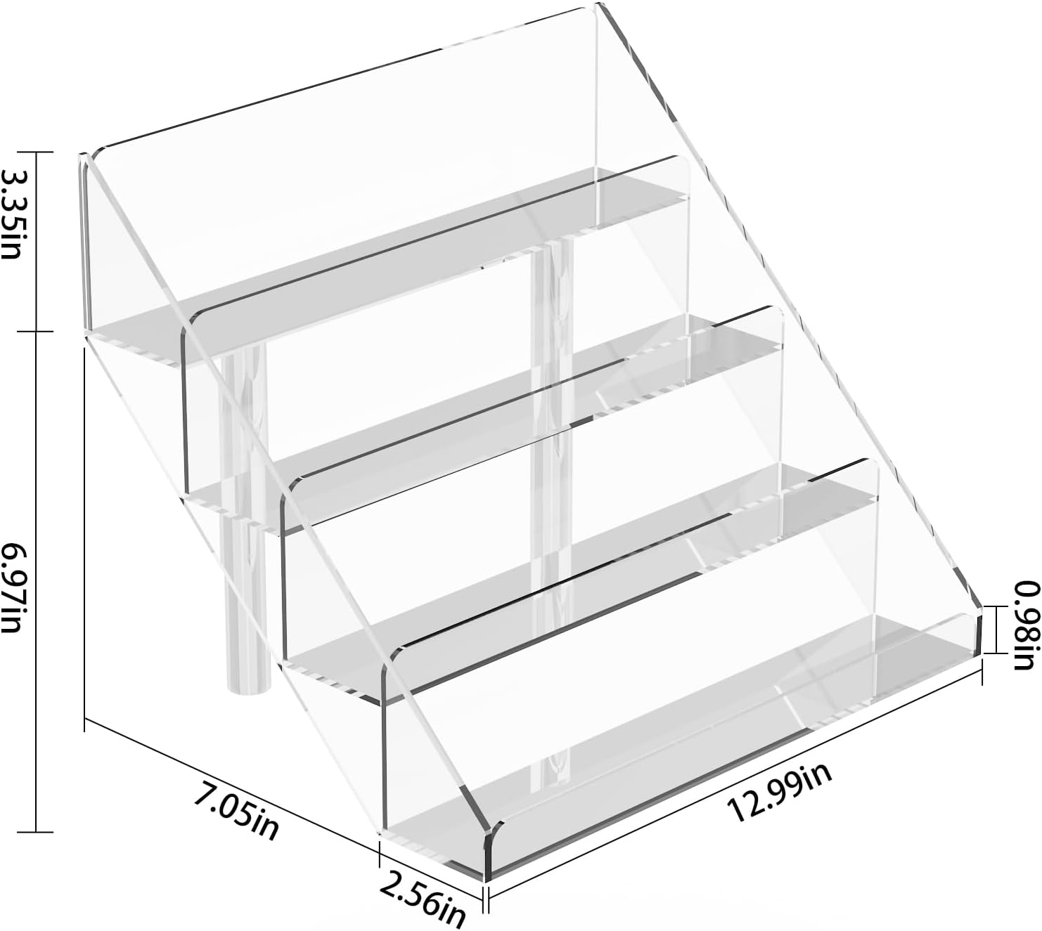 PecMuikee 4-Tier Acrylic Display Stand for Vendors