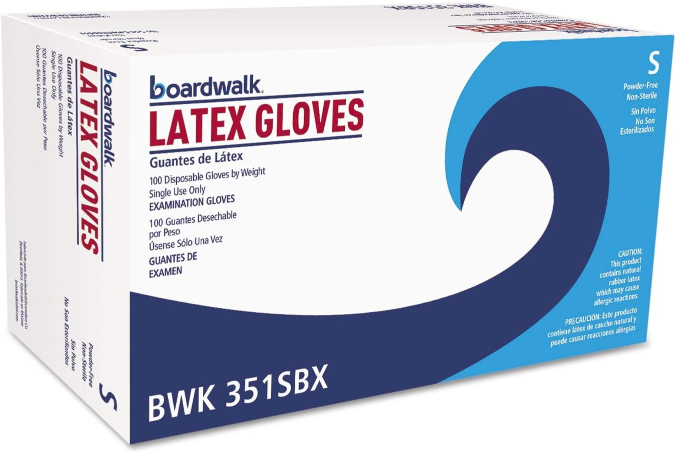 Boardwalk 351SCT Powder-Free Latex Exam Gloves Small