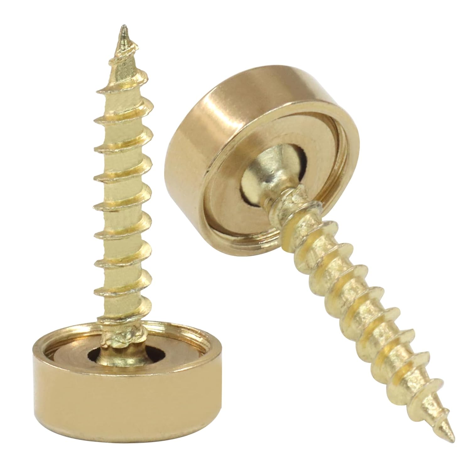 16 Pcs Gold Brass Wood Screw Caps for Vintage Furniture Decor