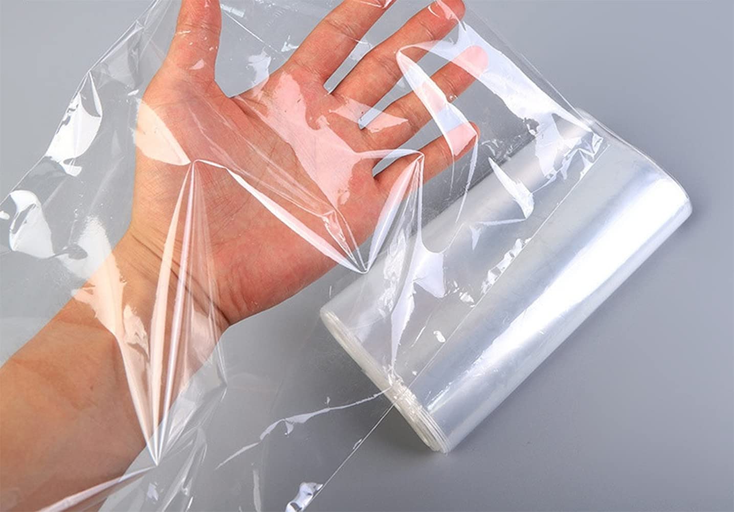 100PCS 138x177 Inch Clear PVC Shrink Wrap Bags