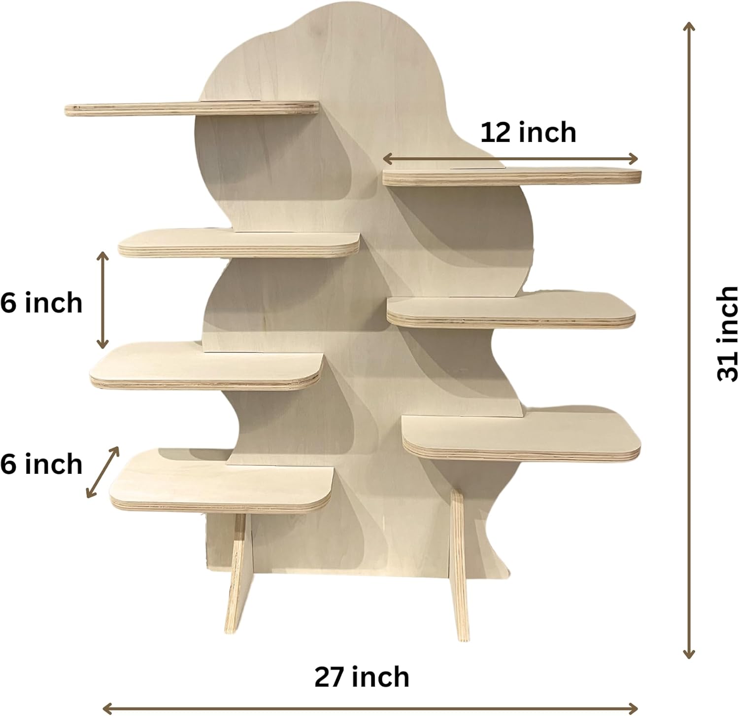 7-Tier Collapsible Wood Display Stand for Vendor Booths
