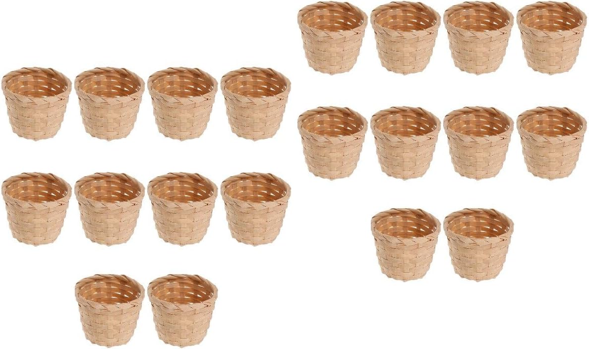 DOITOOL 20pcs Mini Woven Storage Baskets for Home Decor and Party Favors