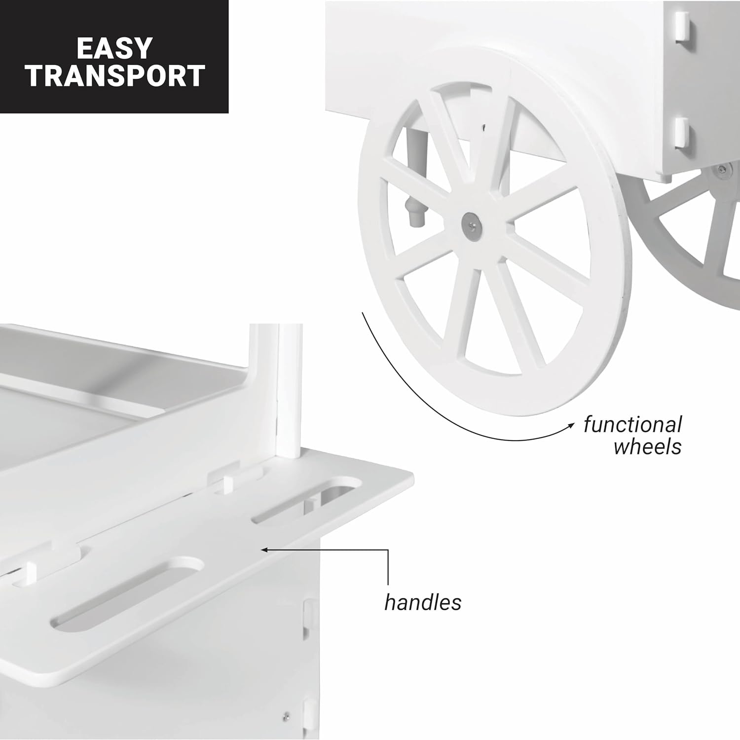 ZETY Vintage Candy Cart Display Stand with Wheels