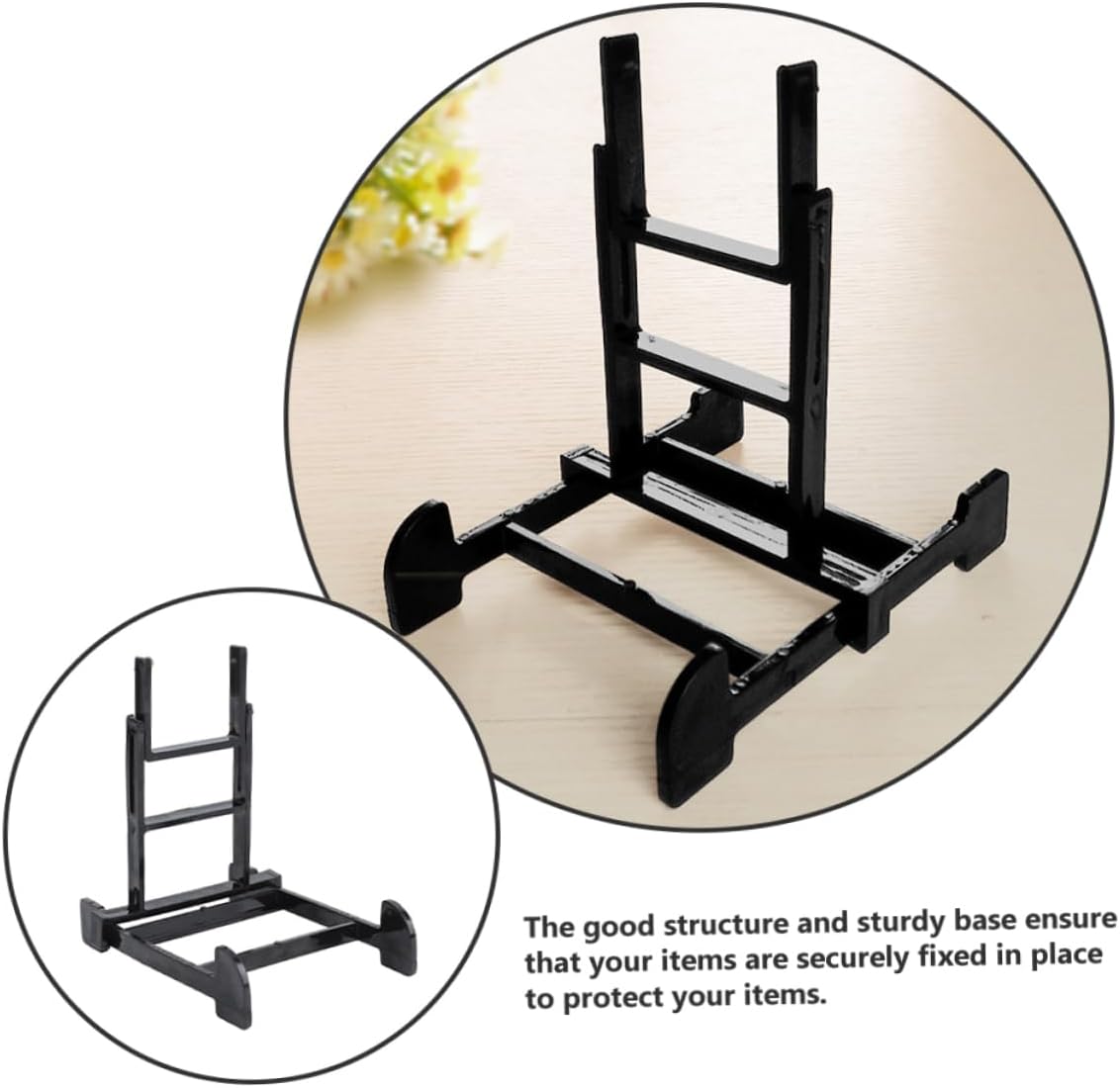 PRETYZOOM 5pcs Plastic Plate Display Stand Easel