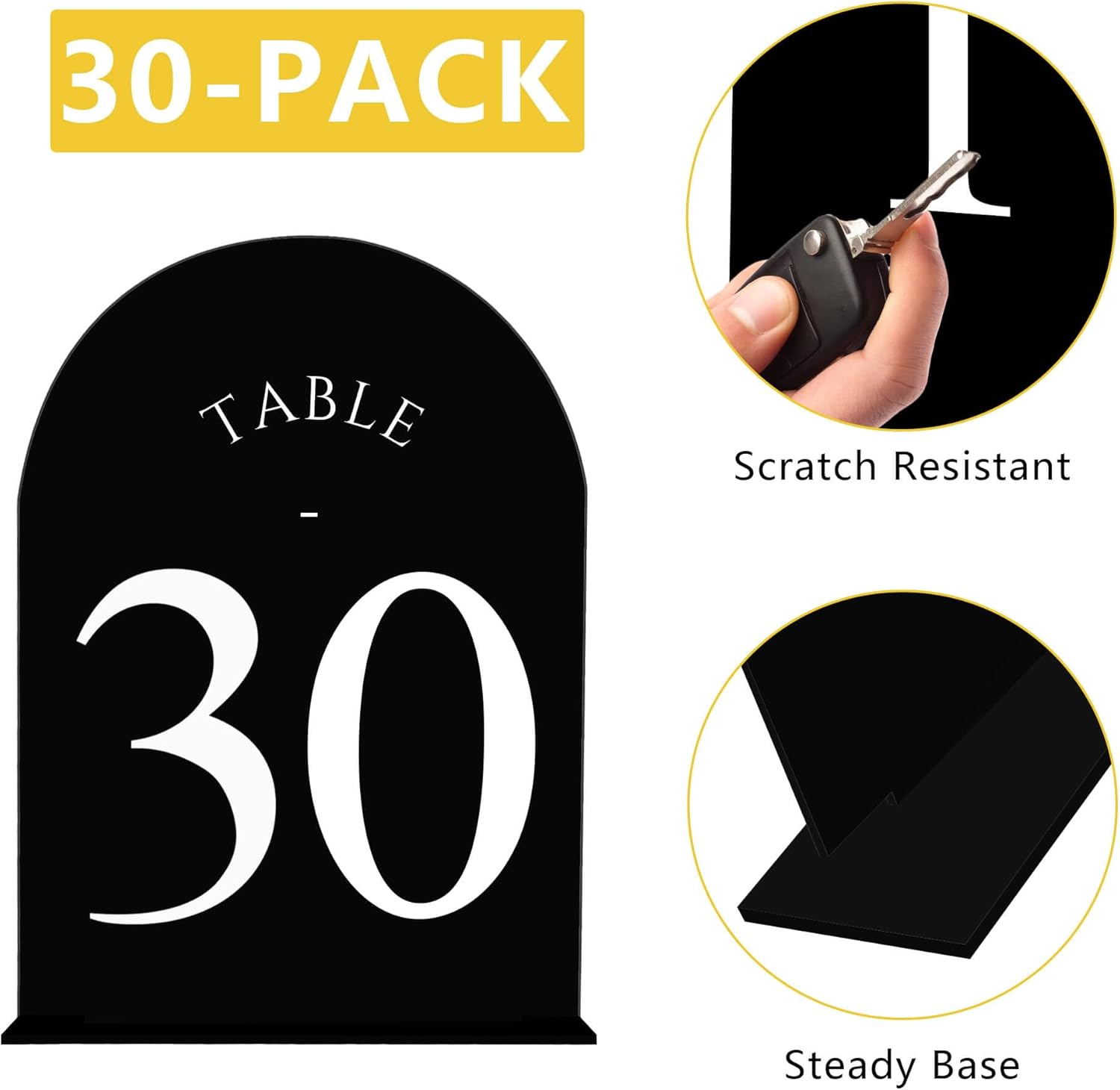 JOYIT Arch Wedding Table Numbers 1-30 with Stands