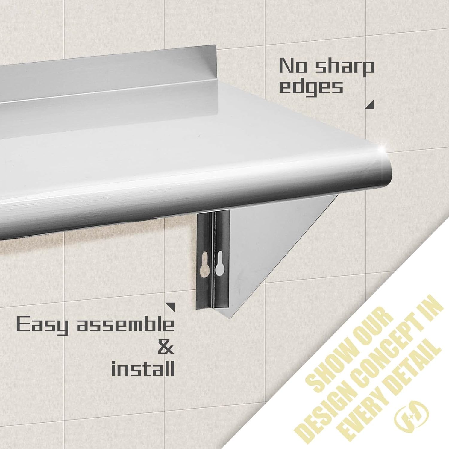 Hally Sinks Tables H 18x24 Inch Stainless Steel Shelf 300 lb