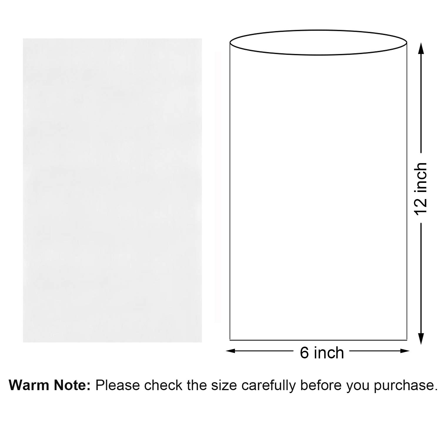 Morepack Shrink Wrap Bags 100 Pcs 6x12 Inches Clear PVC Heat Shrink Wrap for Packaging