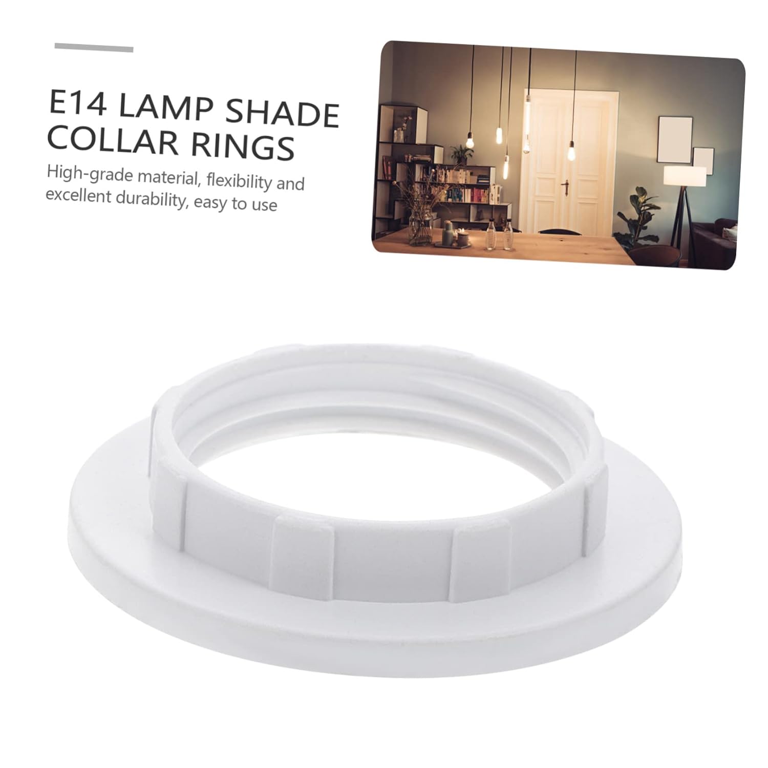 Homoyoyo 50pcs Plastic Lampshade Collar Replacement