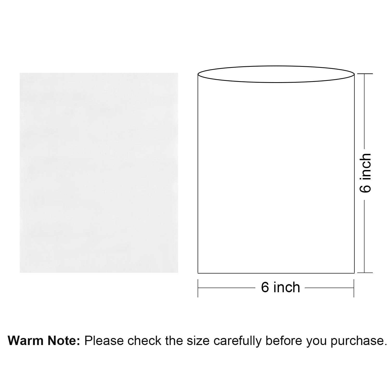 Morepack 200 Pcs 6x6 Inch Clear PVC Shrink Wrap Bags