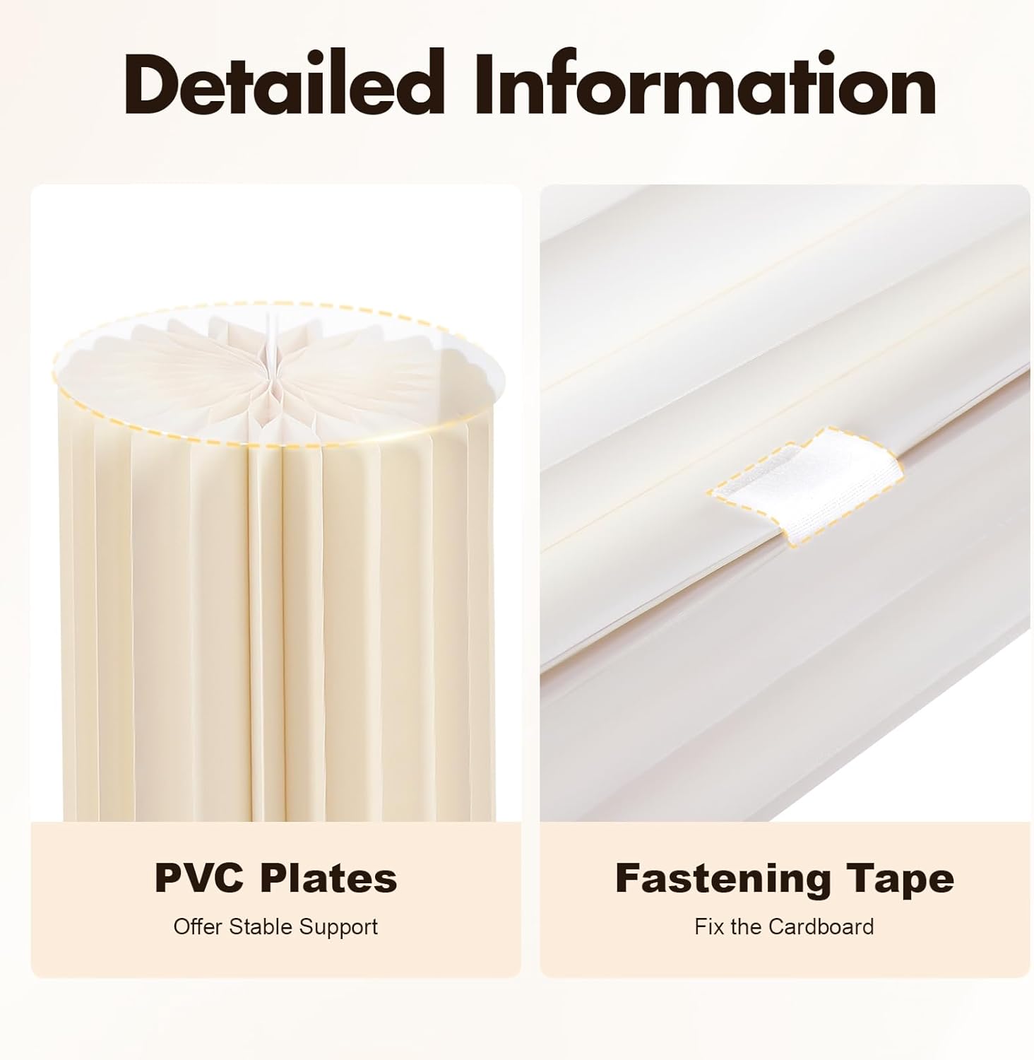 Foldable White Cylinder Stand for Party 2 3 5 Pcs
