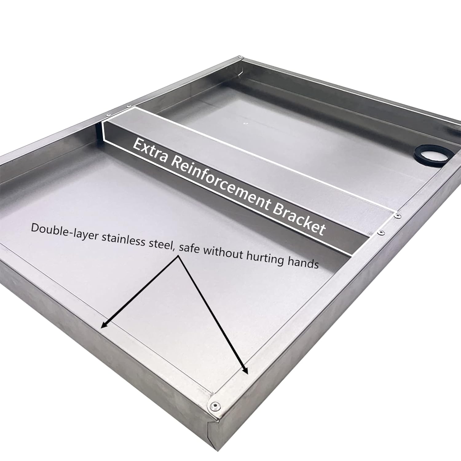 Stainless Steel Microwave Wall Shelf 18x24 Inch Heavy Duty