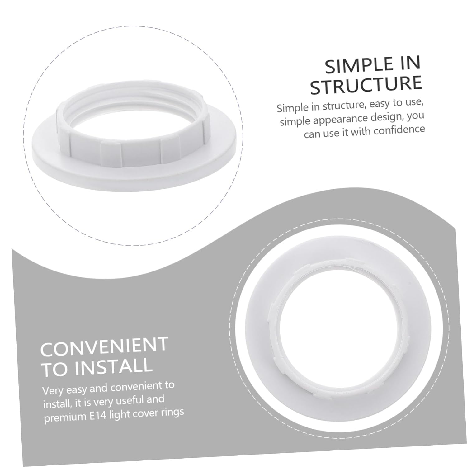 Homoyoyo 50pcs Plastic Lampshade Collar Replacement