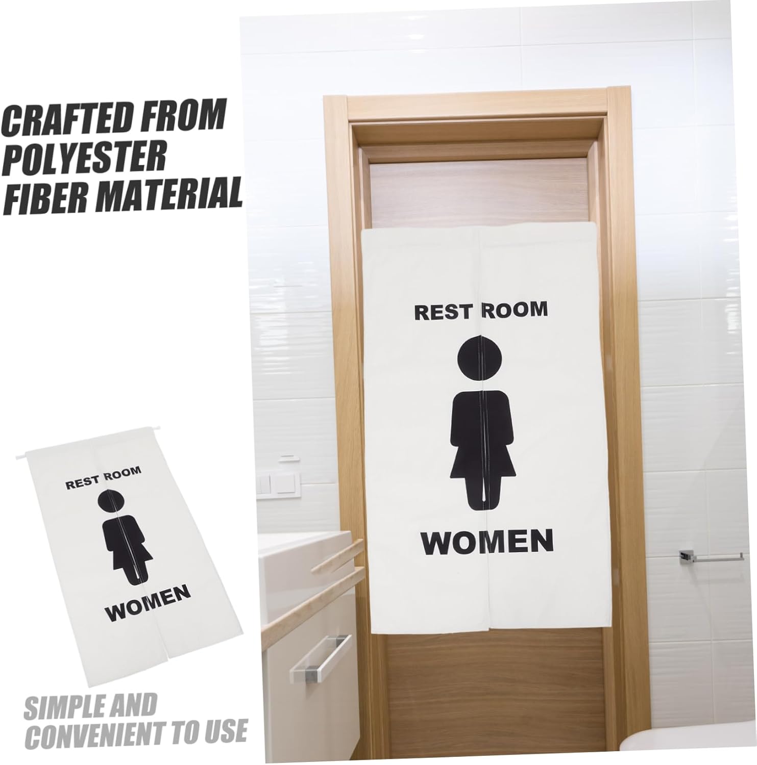SOLUSTRE Japanese Door Curtain for Toilet Privacy