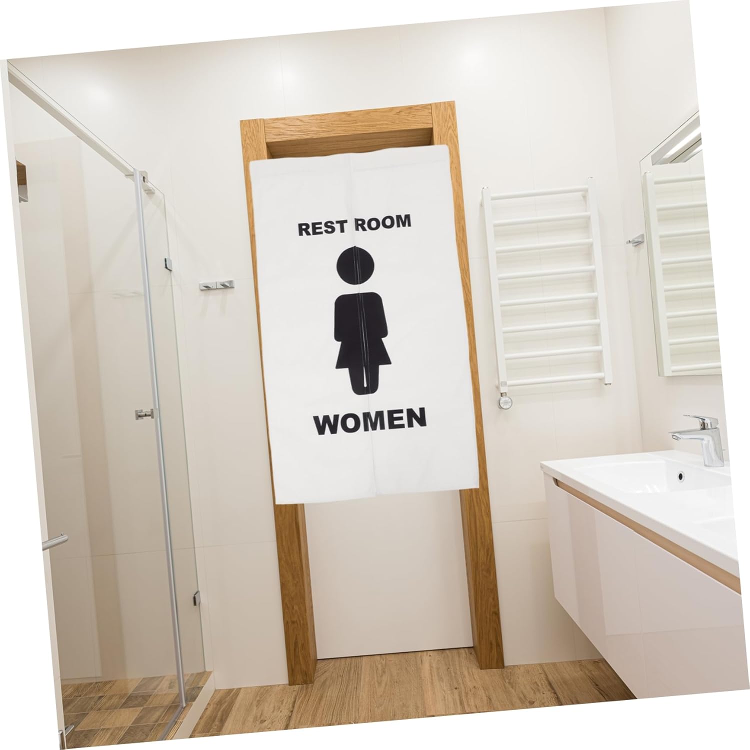 Zerodeko Public Restroom Privacy Curtain for Business Use