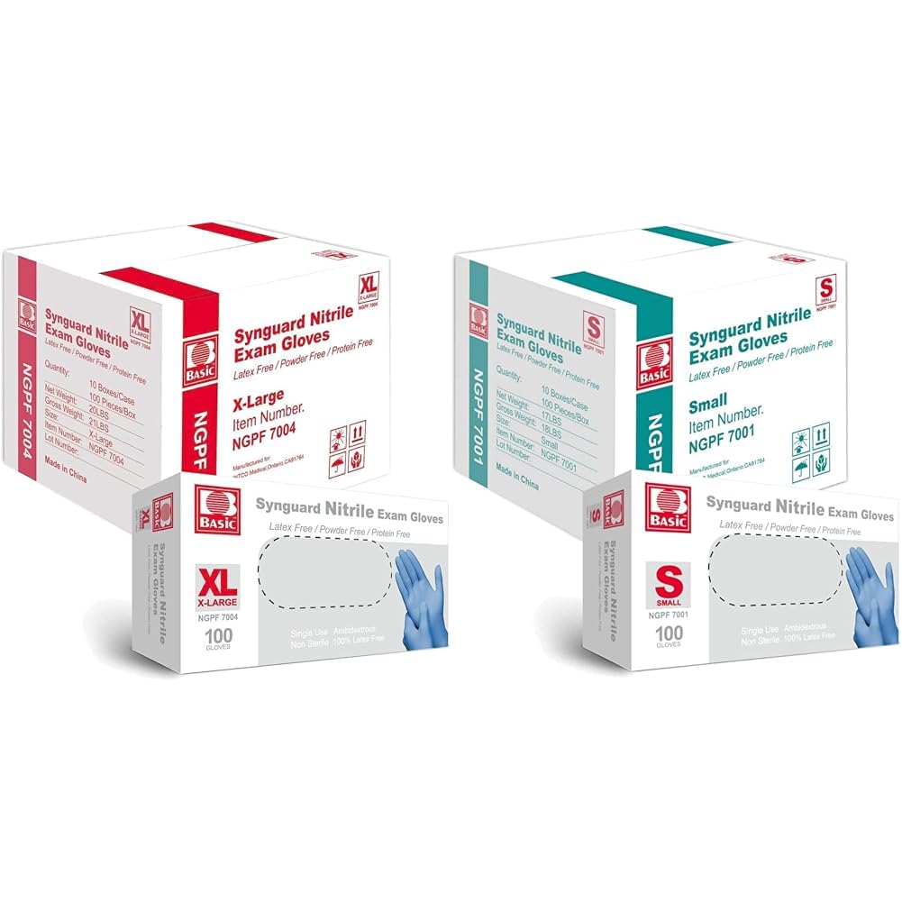 Basic Medical Nitrile Exam Gloves Case of 1000