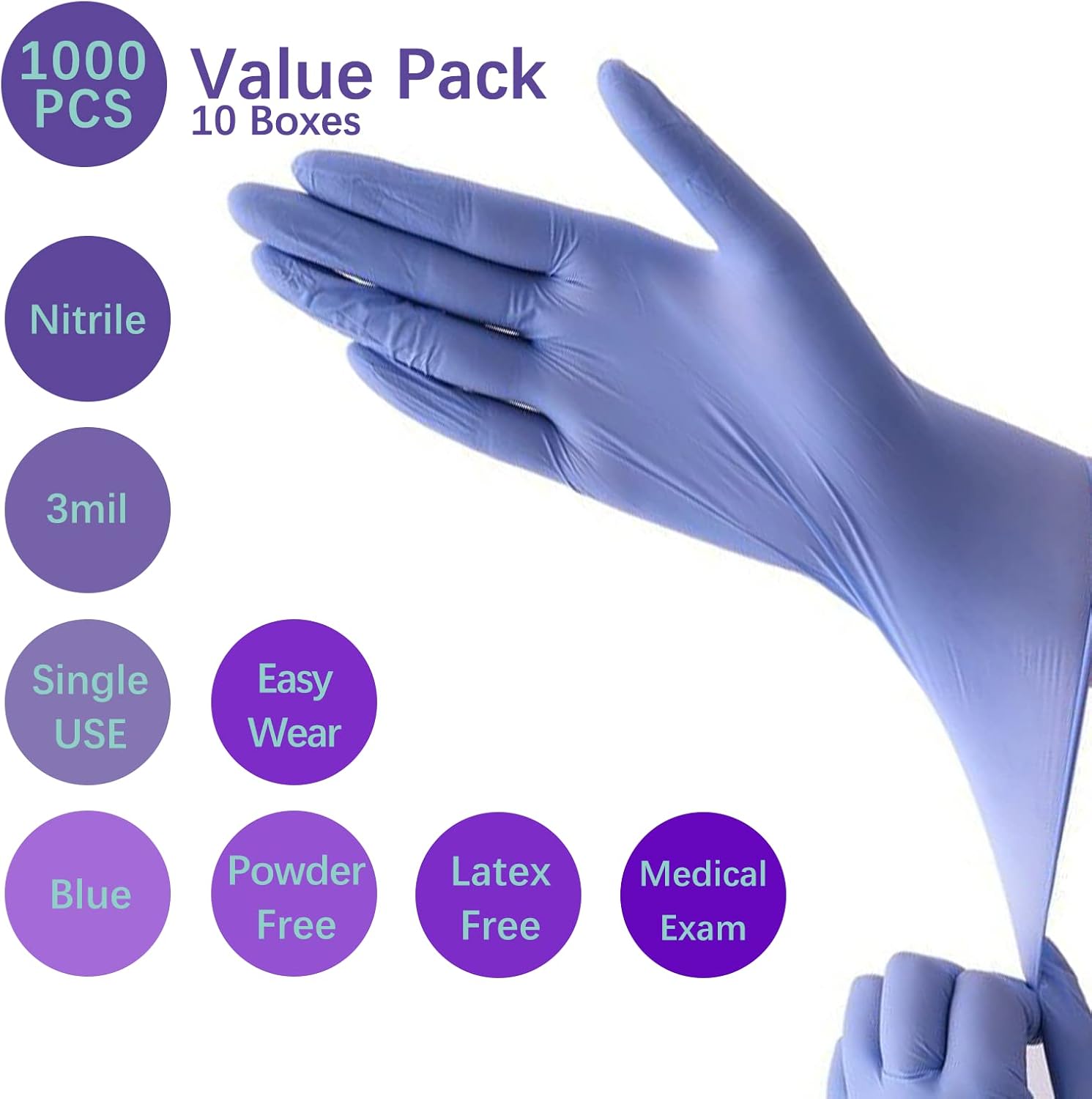 DrGreenPanda Nitrile Food Safe Gloves 3Mil Latex Free