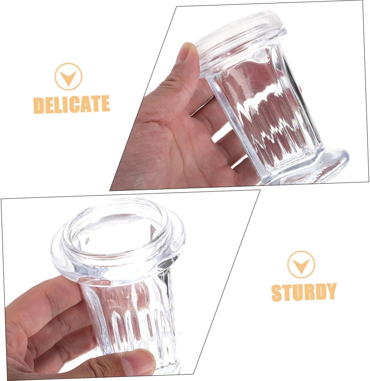 PRETYZOOM 60ml Wide Mouth Mason Jar with Glass Lid