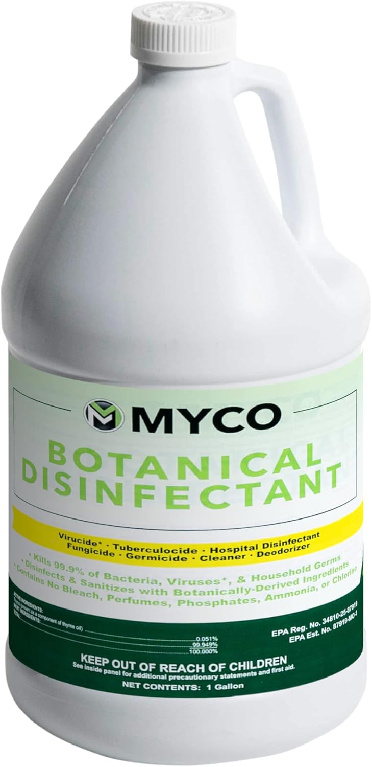 Myco Botanical Disinfectant Cleaner - 1 Gallon Natural Plant-Based Ready-to-Use EPA Registered