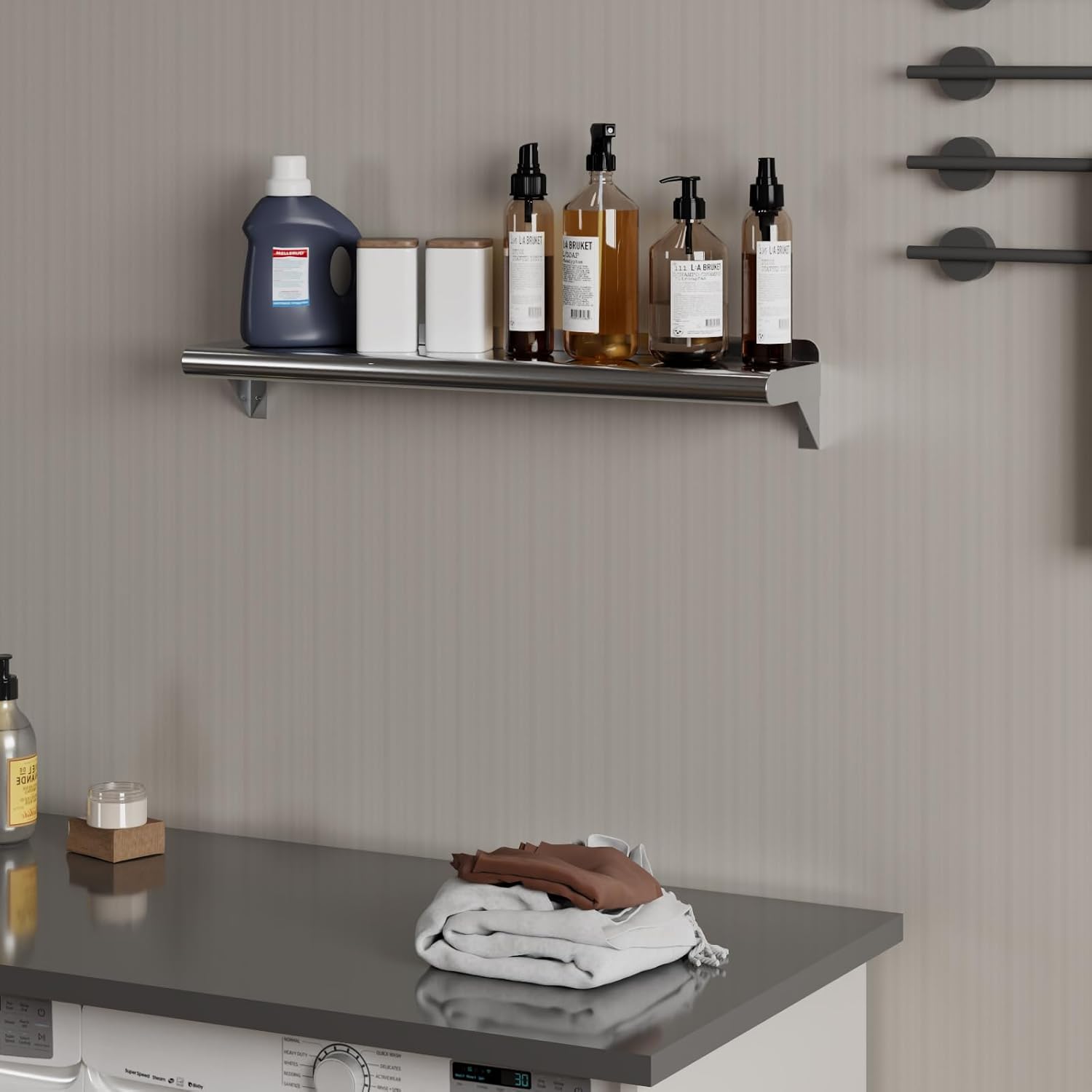 AmGood 6 X 30 Stainless Steel Wall Shelf NSF Commercial Kitchen Use