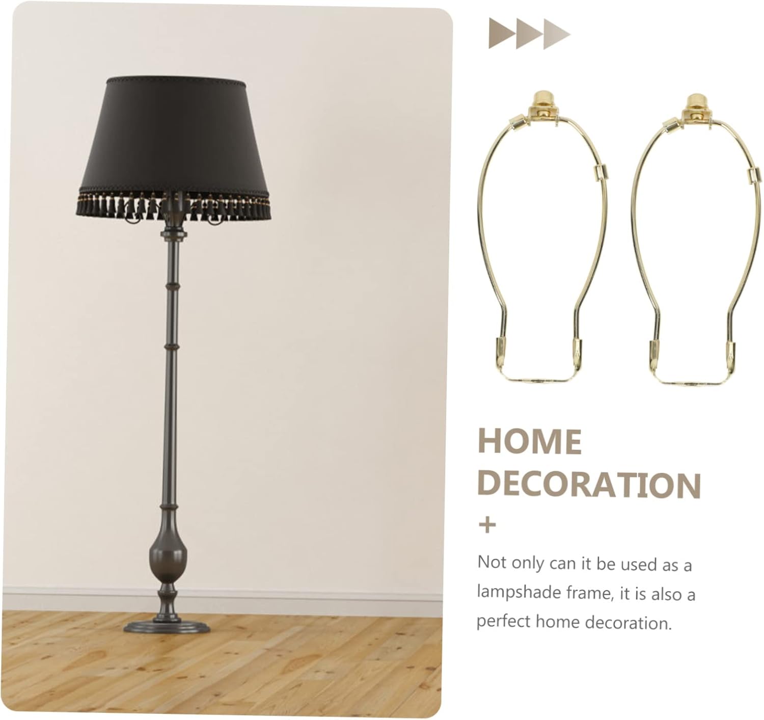 POPETPOP Vintage Brass Lampshade Holder Set