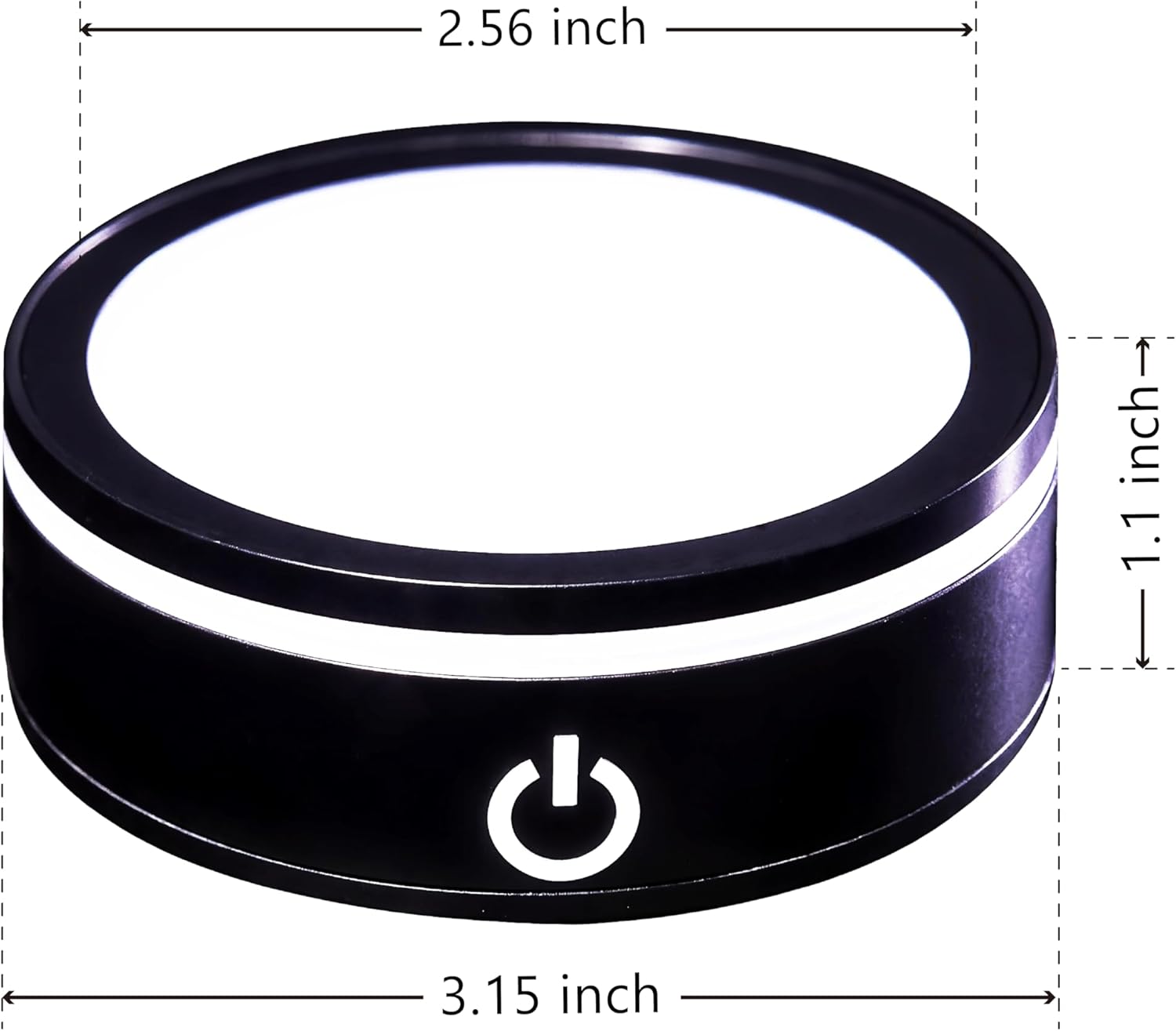 Black LED Light Base for Crystal Art Display