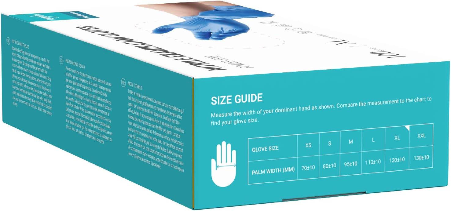 EUROPAPA Nitrile Exam Gloves Pack of 100