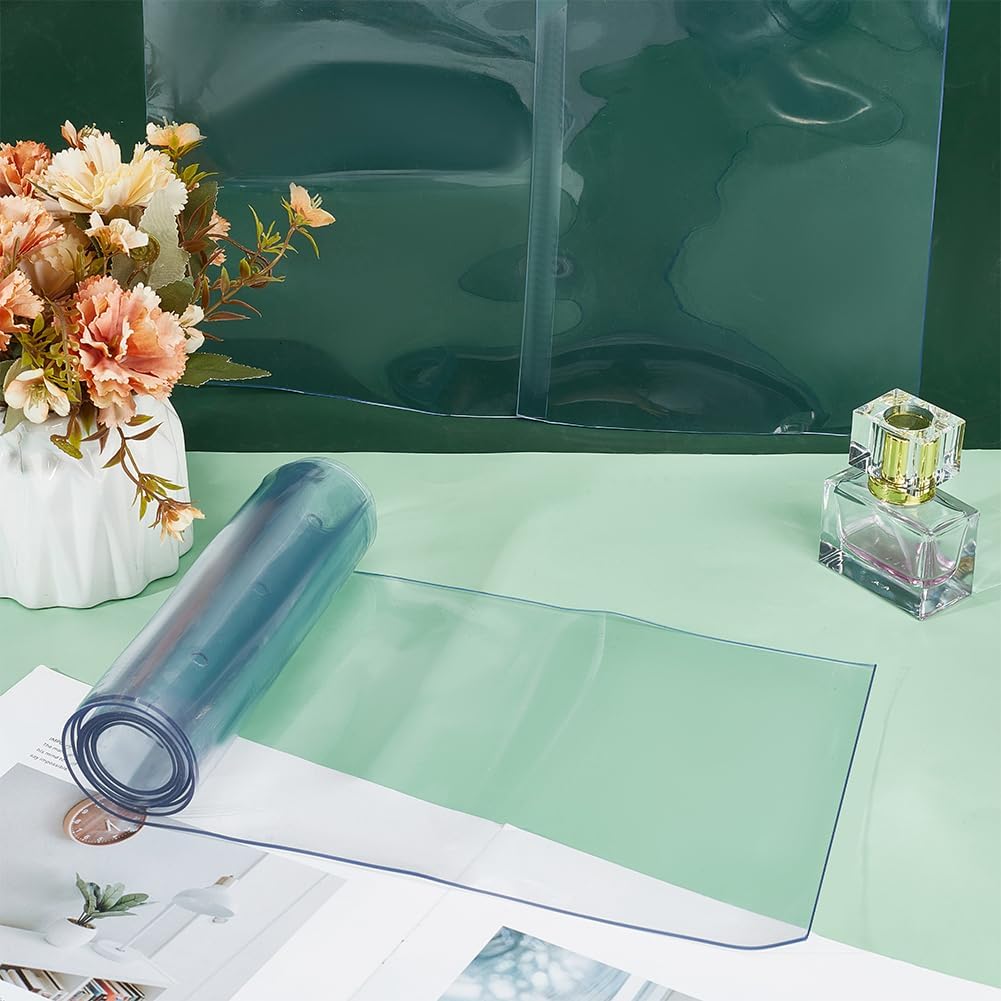 BENECREAT 673 Feet Clear PVC Door Curtain for Basement Stable Pet House