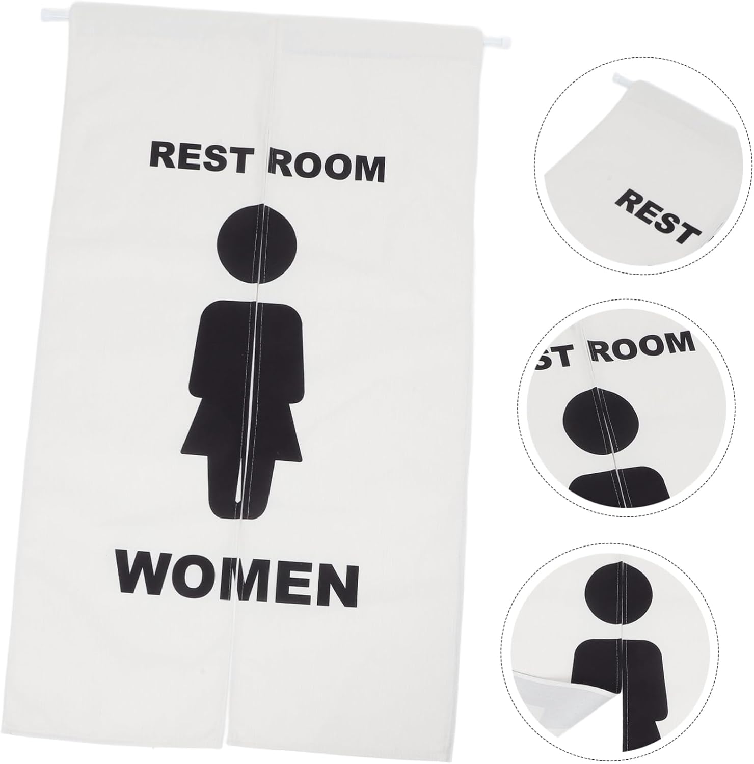 SOLUSTRE Japanese Door Curtain for Toilet Privacy