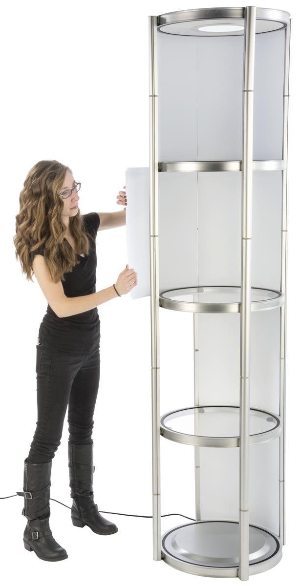 Displays2Go Round Twist Showcase